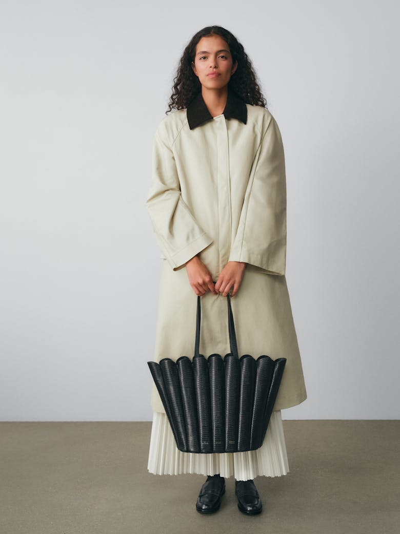 Oversize Shell Bag “black lizard”