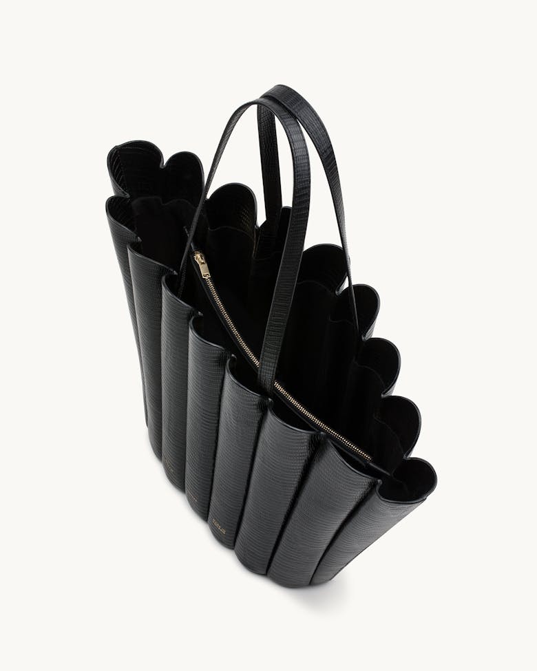 Oversize Shell Bag “black lizard”