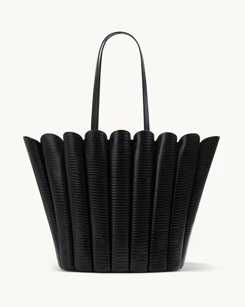 Oversize Shell Bag “black lizard”