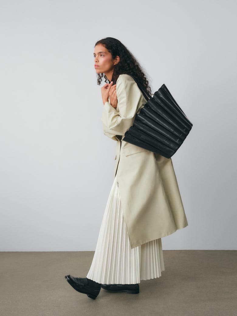 Oversize Shell Bag “black lizard”