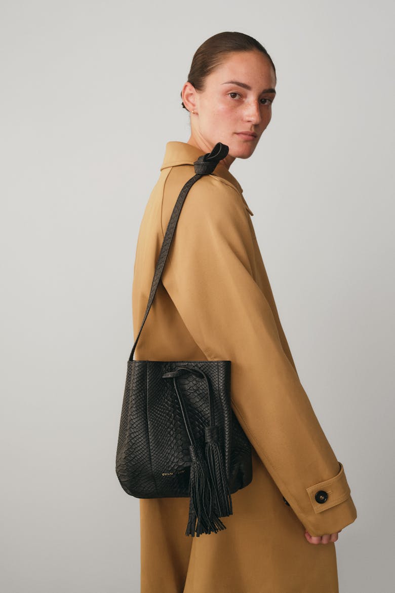 Small Bucket Bag “python”