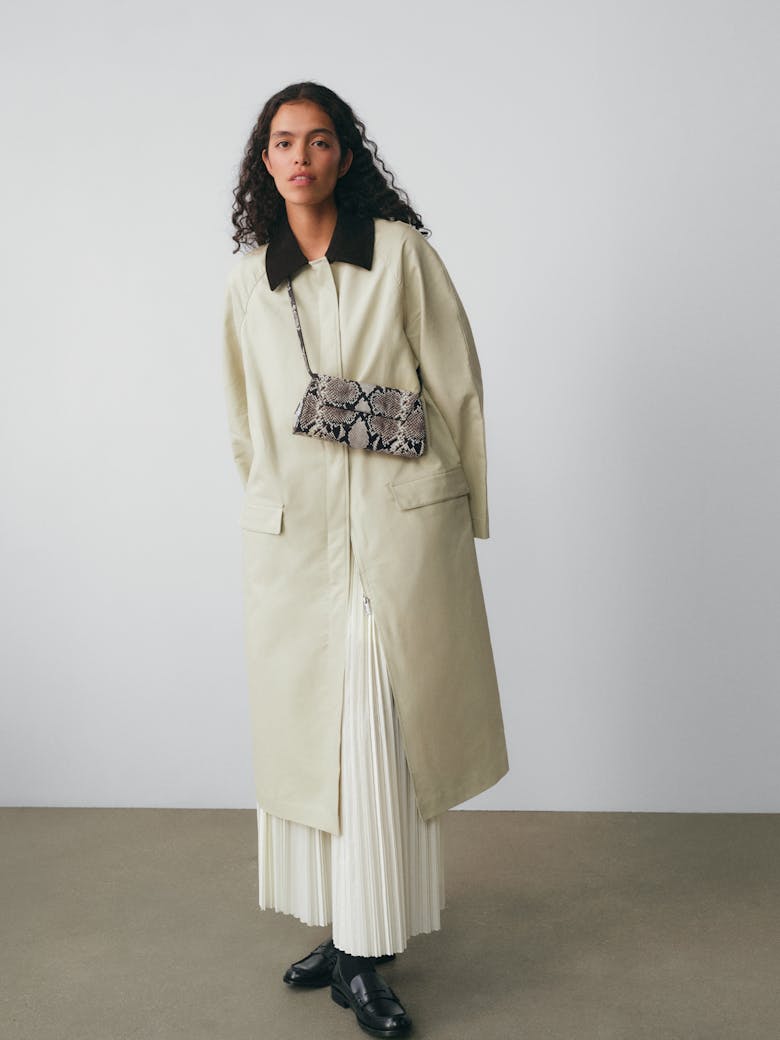 Small Envelope Clutch “black and white python”