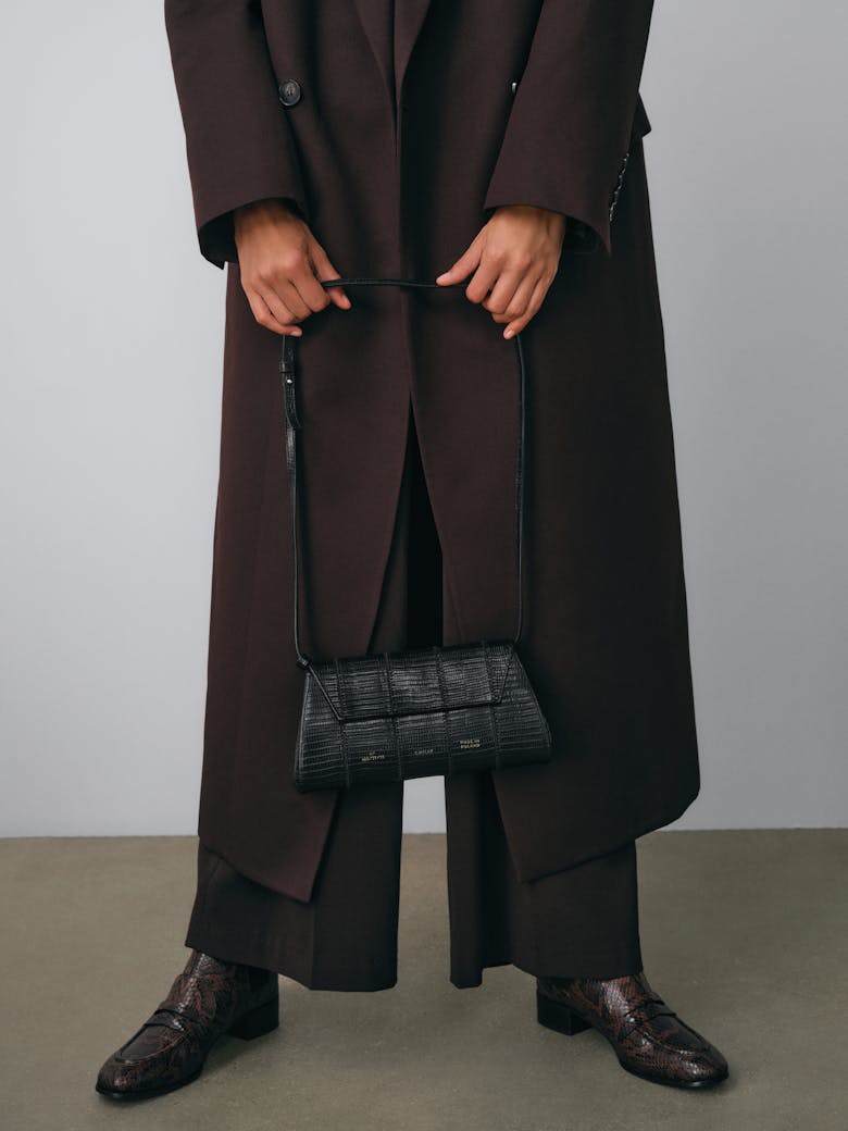 Small Envelope Clutch “black lizard”