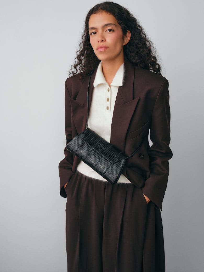 Small Envelope Clutch “black lizard”