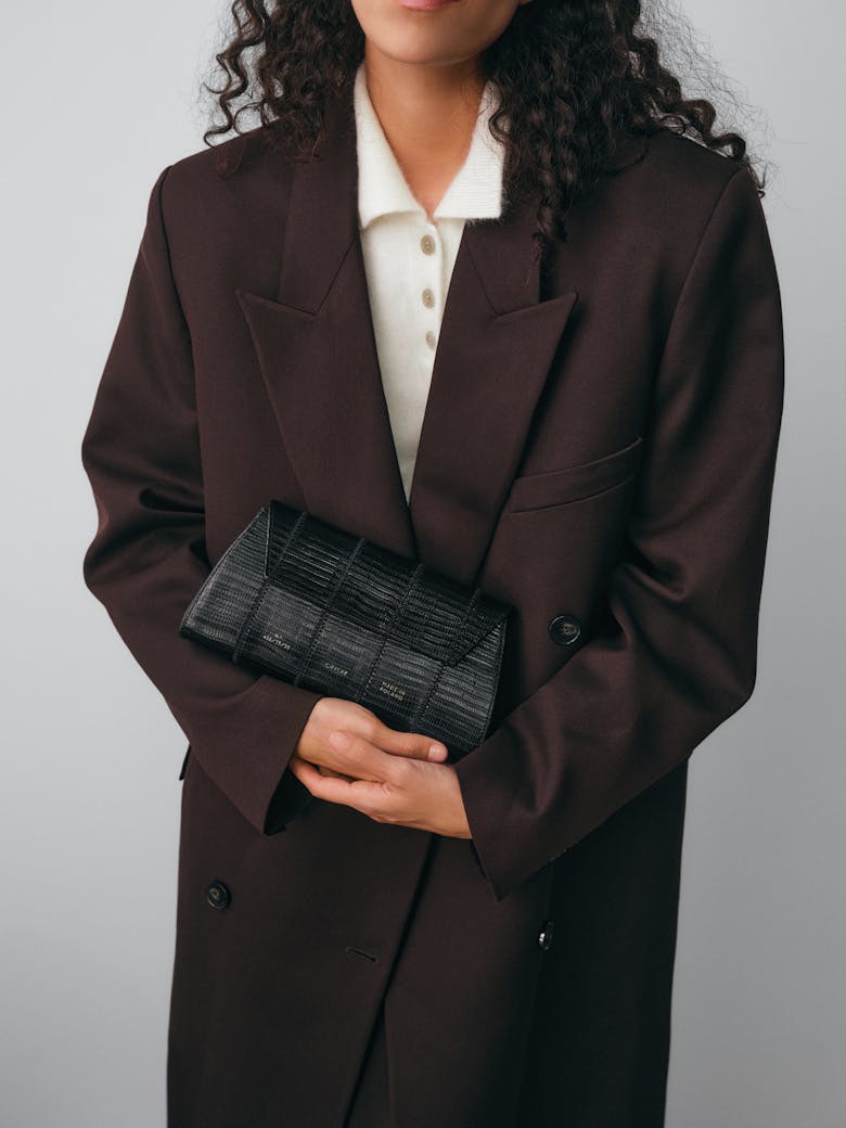 Small Envelope Clutch “black lizard”