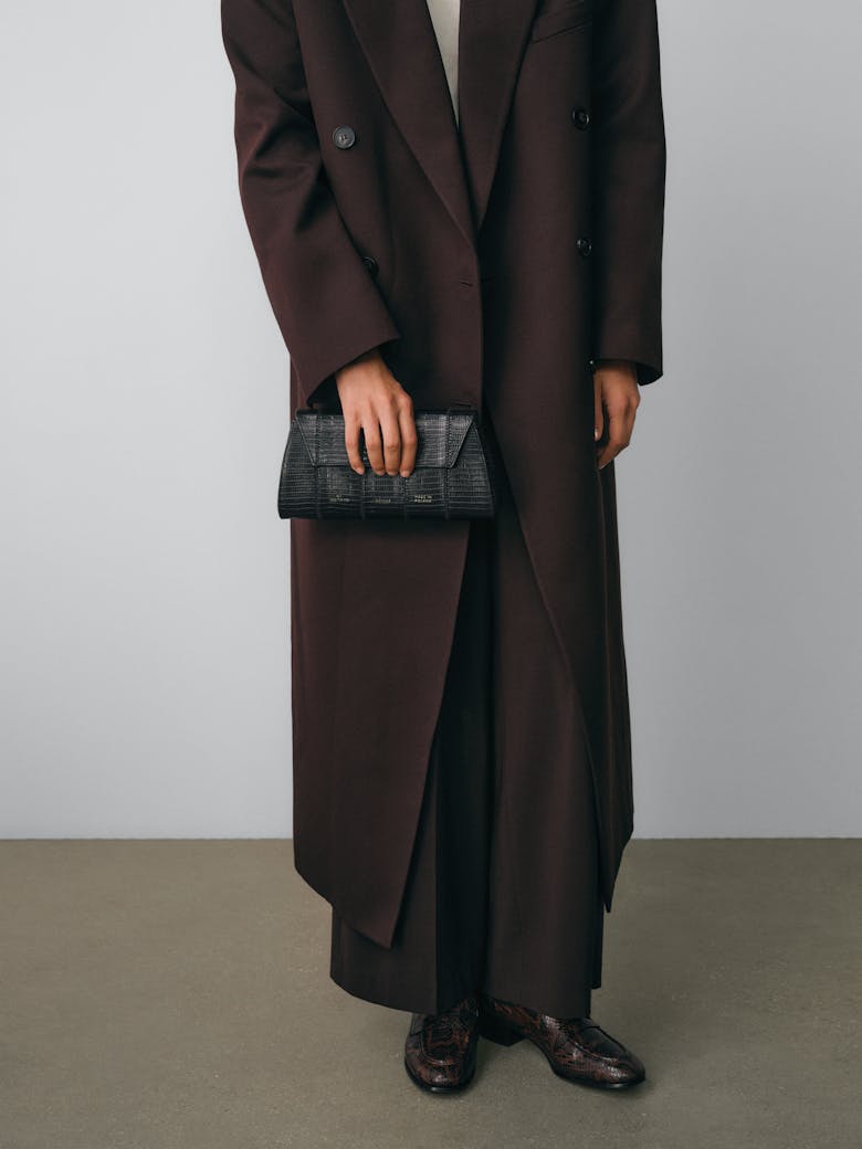 Small Envelope Clutch “black lizard”