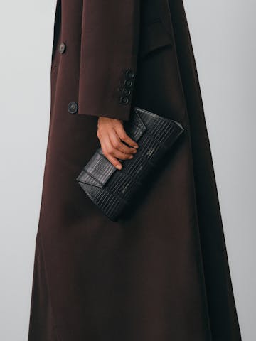 Small Envelope Clutch “black lizard”