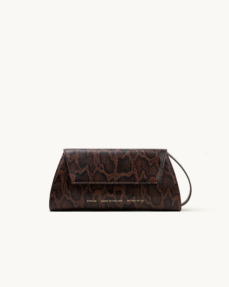 Small Envelope Clutch “brown python”