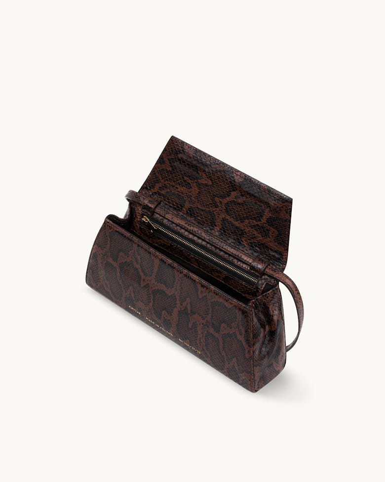 Small Envelope Clutch “brown python”
