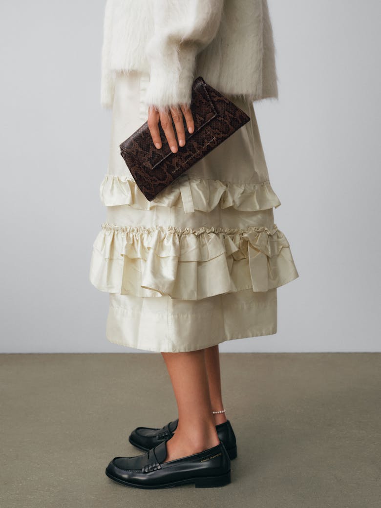 Small Envelope Clutch “brown python”