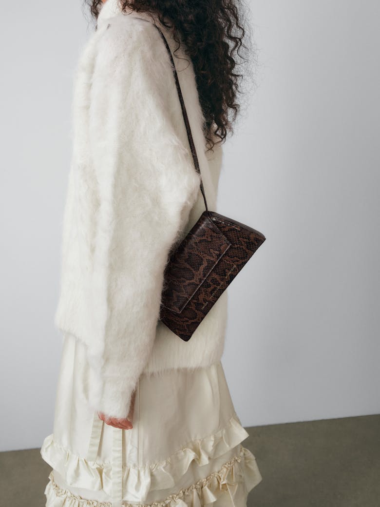 Small Envelope Clutch “brown python”