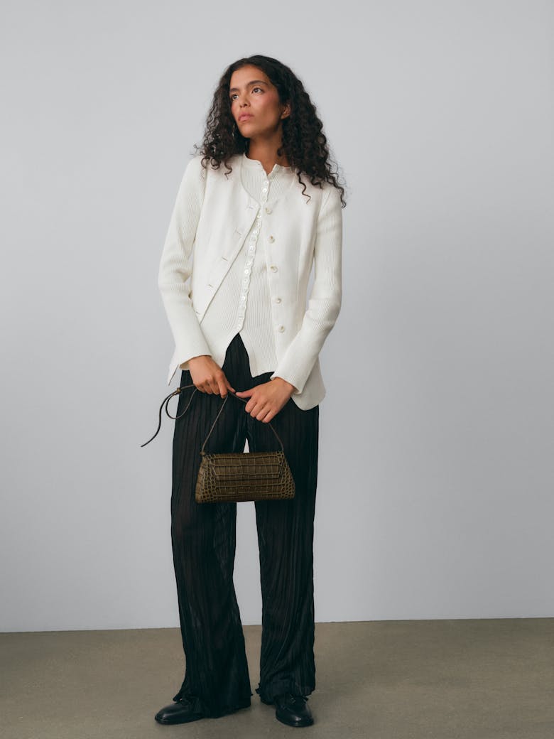 Small Envelope Clutch “olive crocodile”