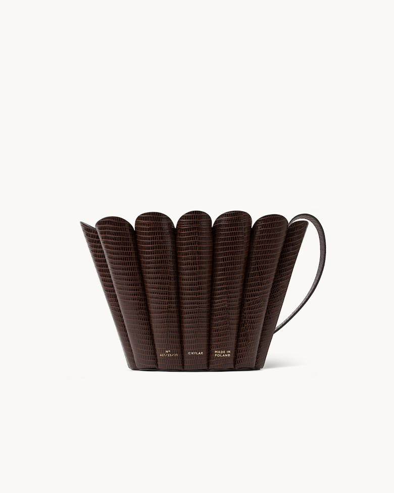 Small Shell Bag “brown lizard”
