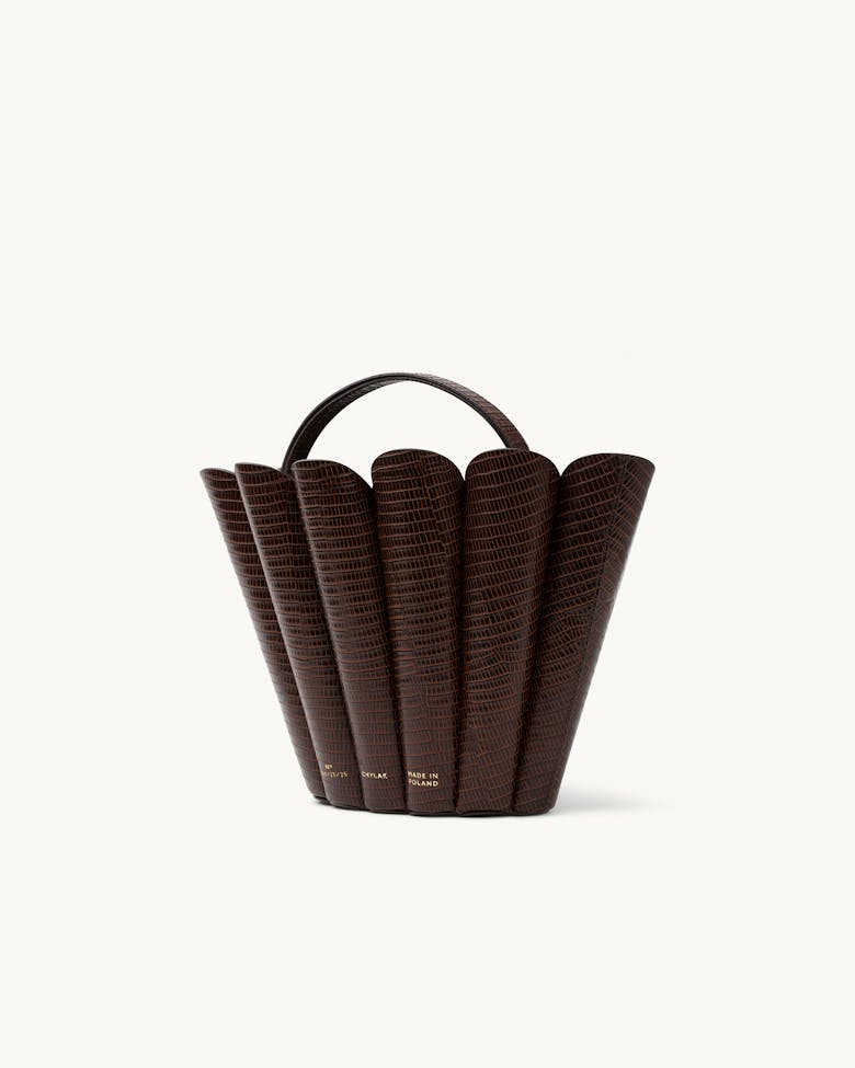 Small Shell Bag “brown lizard”