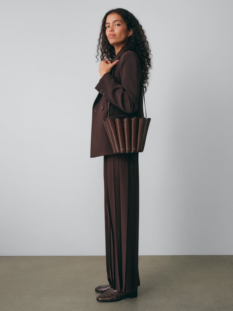 Small Shell Bag “brown lizard”