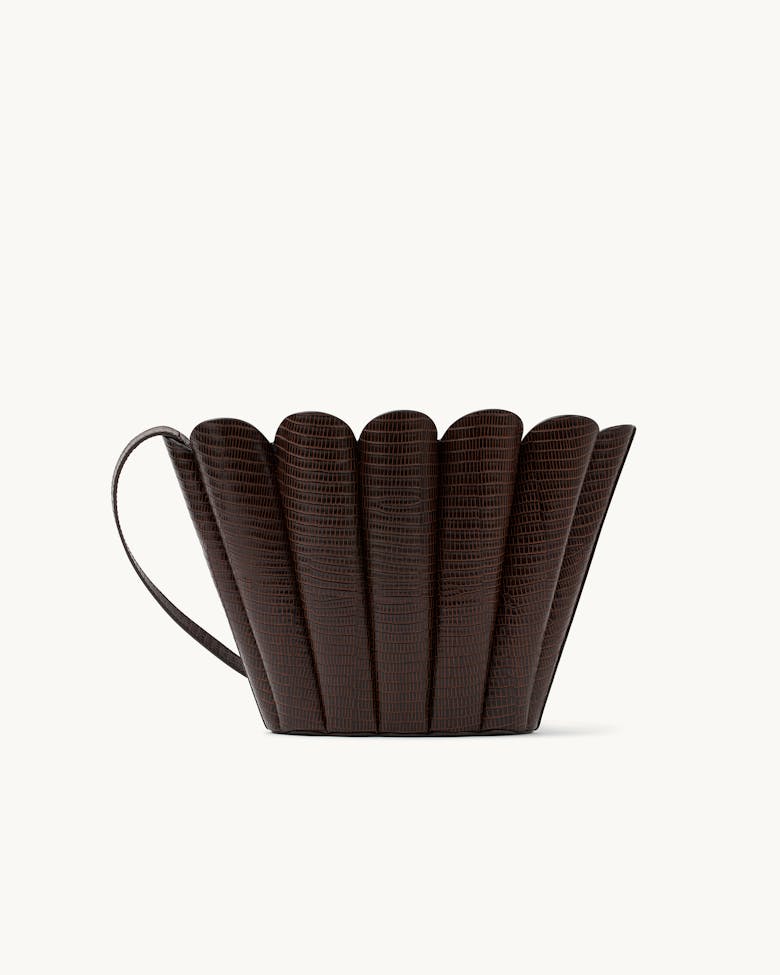 Small Shell Bag “brown lizard”