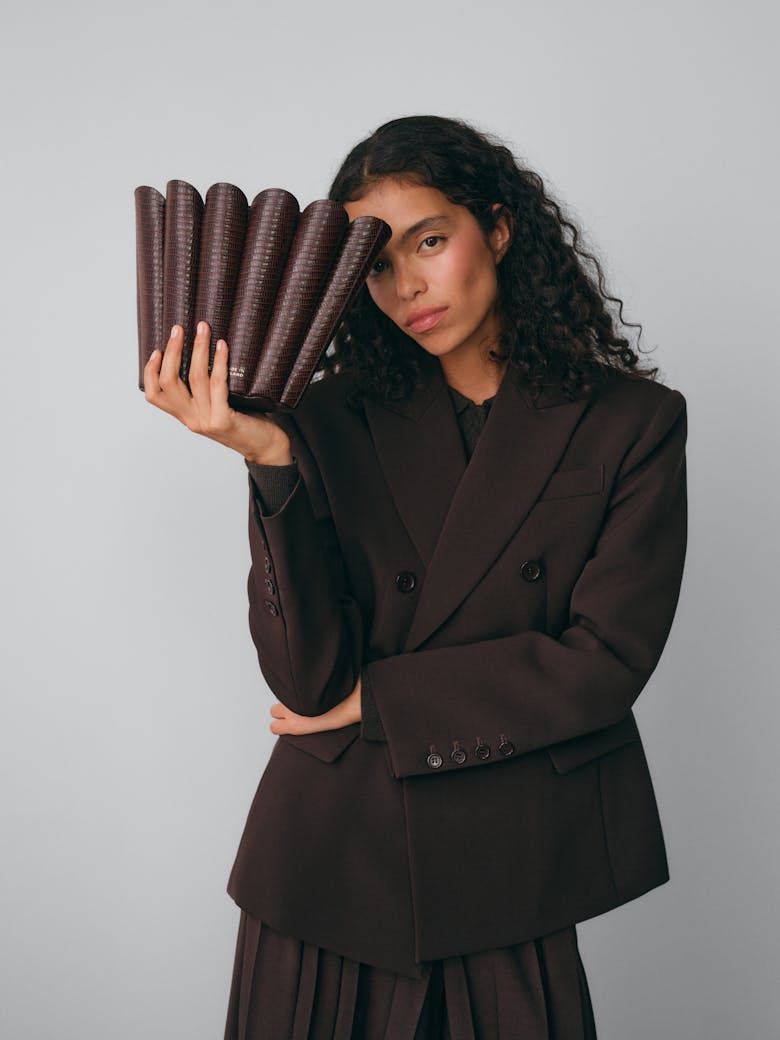 Small Shell Bag “brown lizard”