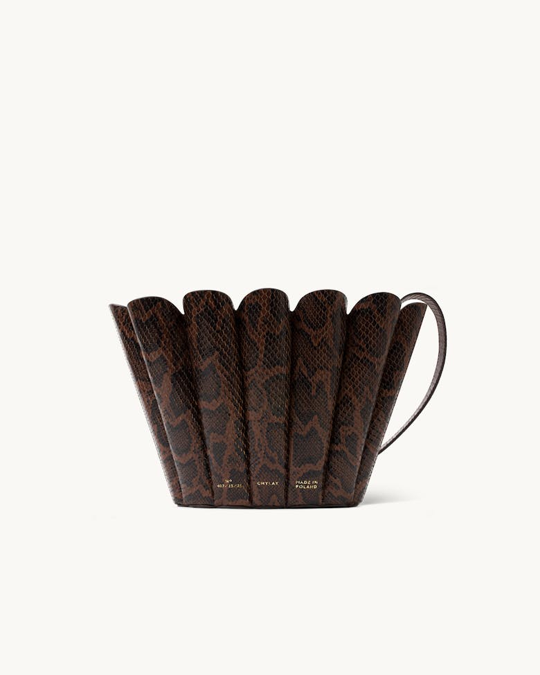 Small Shell Bag “brown python”