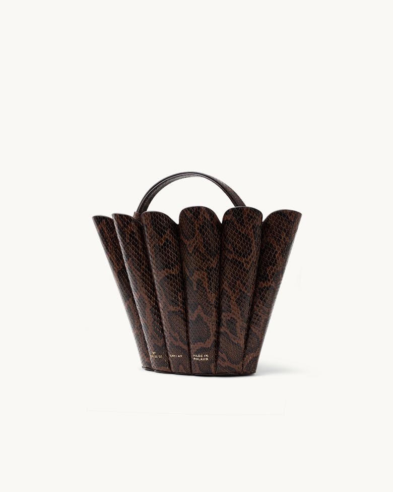 Small Shell Bag “brown python”