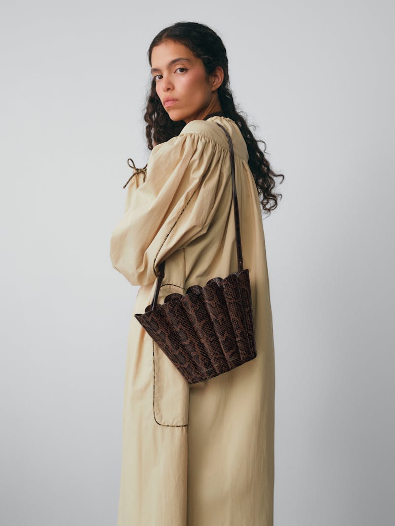 Small Shell Bag “brown python”