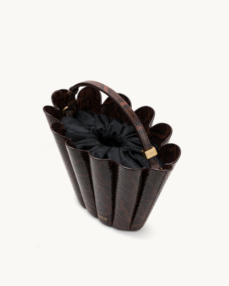 Small Shell Bag “brown python”