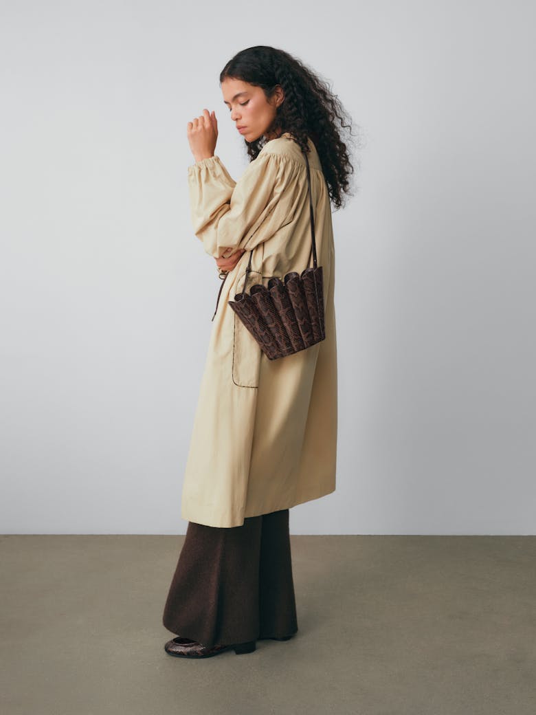 Small Shell Bag “brown python”