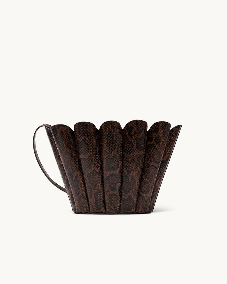 Small Shell Bag “brown python”