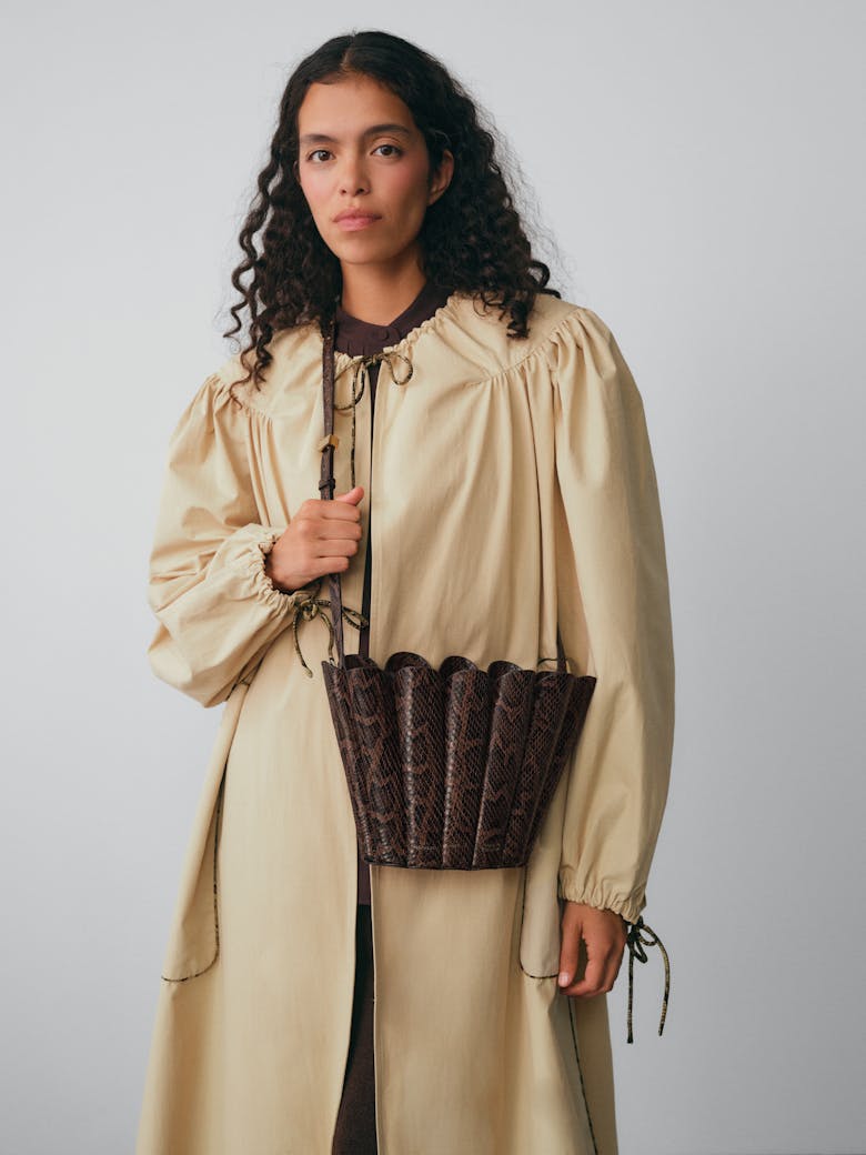 Small Shell Bag “brown python”
