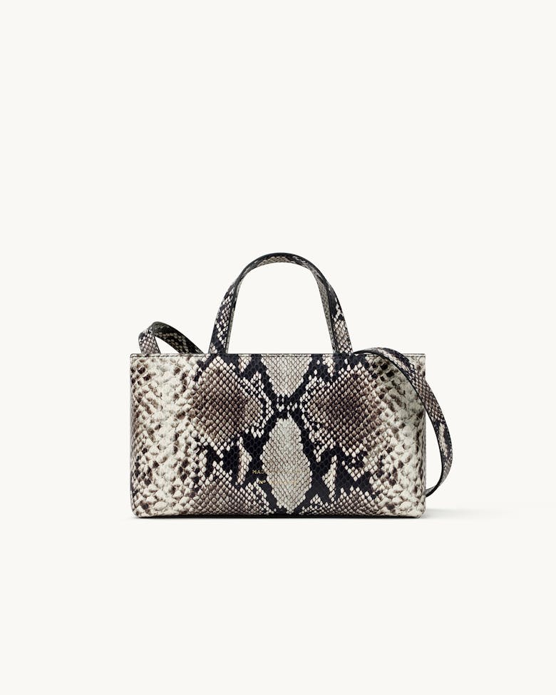Small Tote Bag “black and white python”
