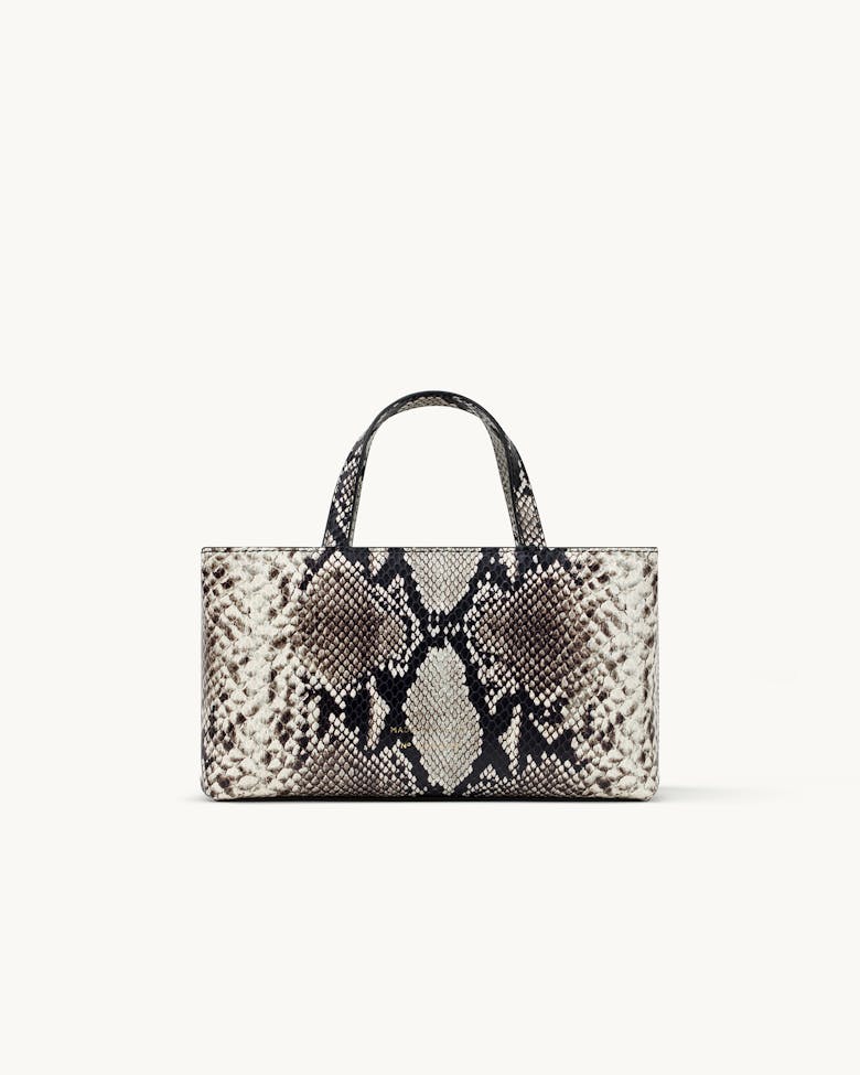 Small Tote Bag “black and white python”