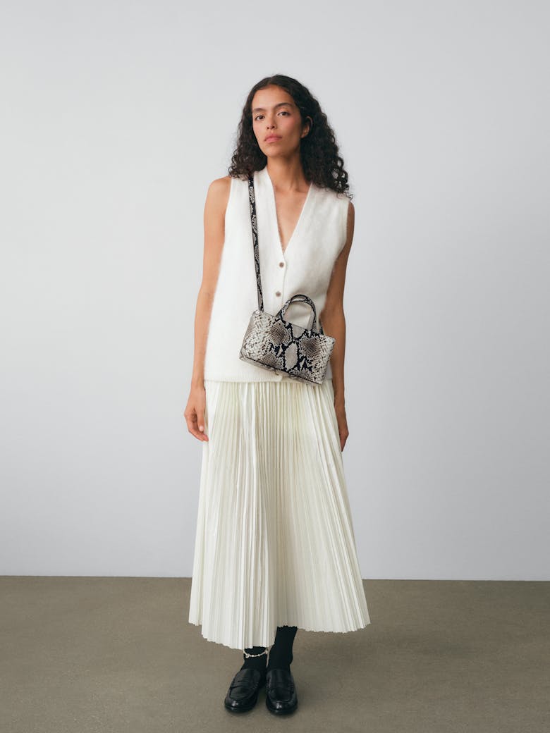 Small Tote Bag “black and white python”