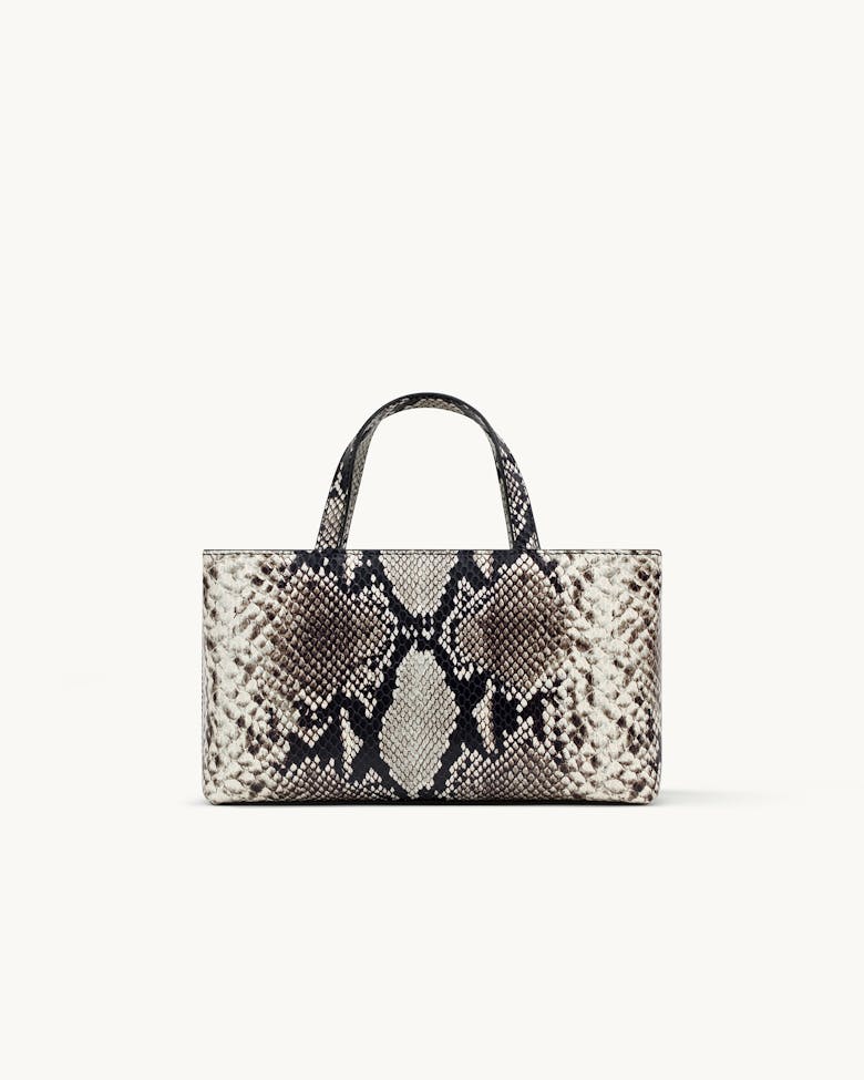 Small Tote Bag “black and white python”