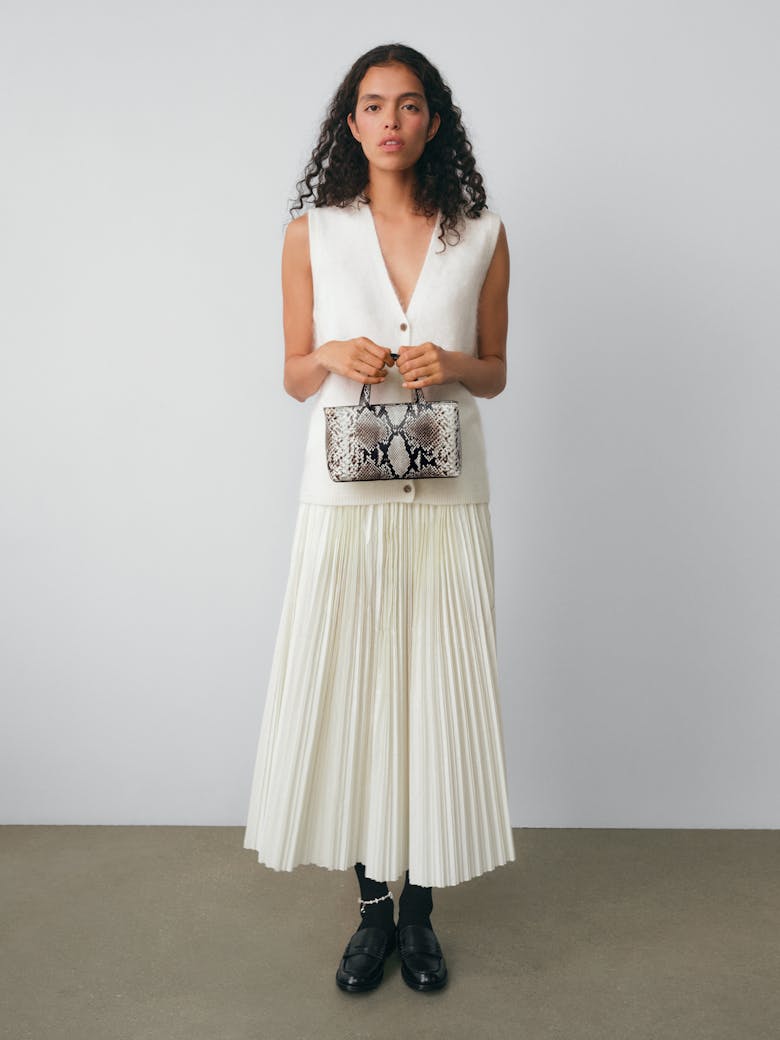 Small Tote Bag “black and white python”