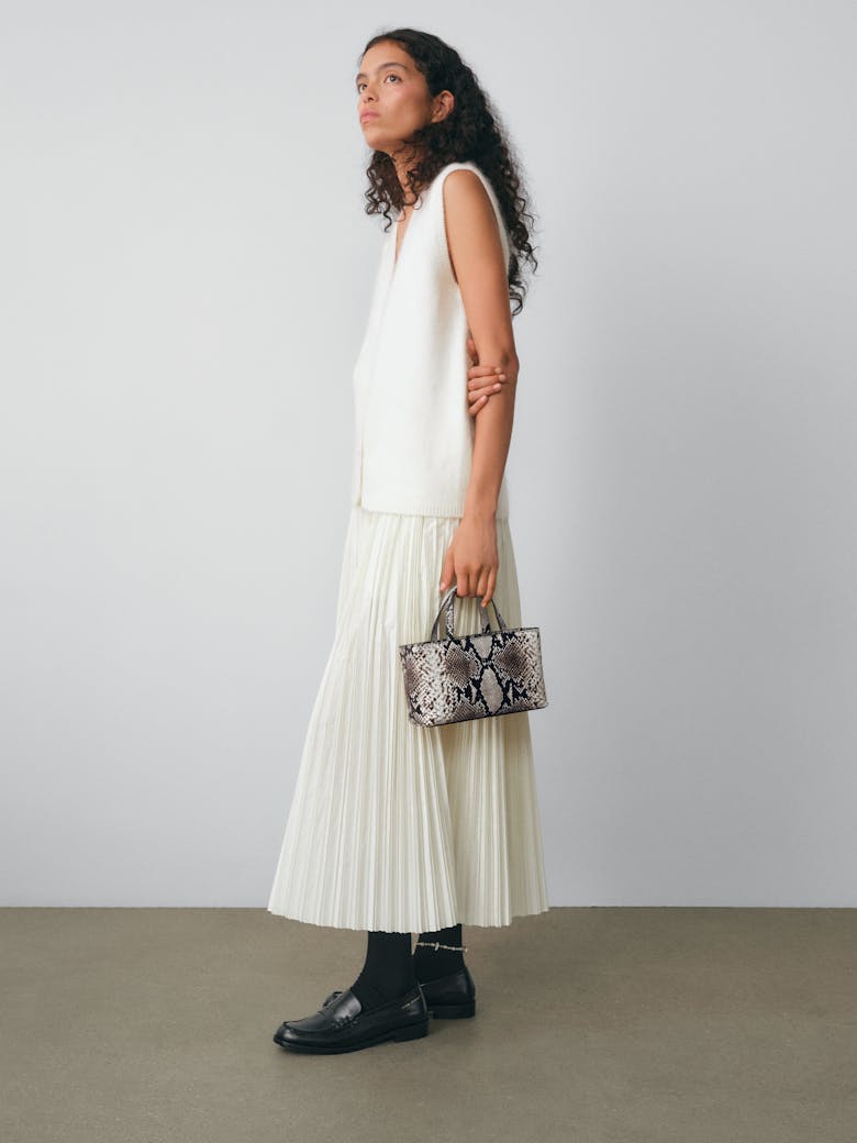 Small Tote Bag “black and white python”