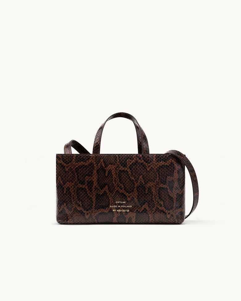 Small Tote Bag “brown python”