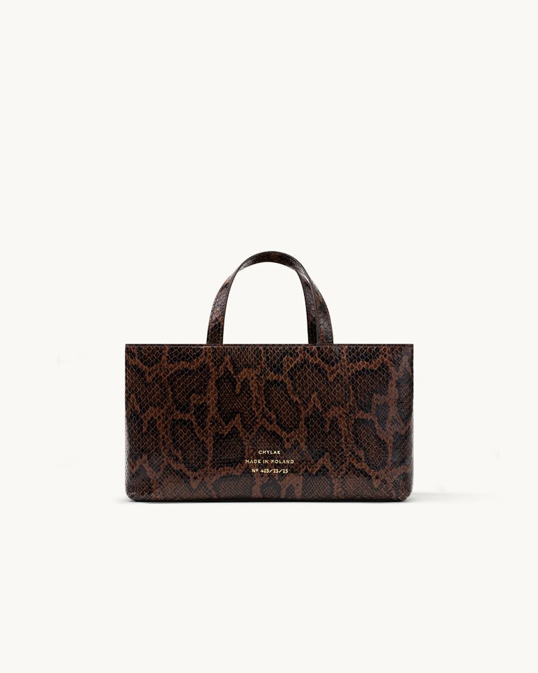 Small Tote Bag “brown python”