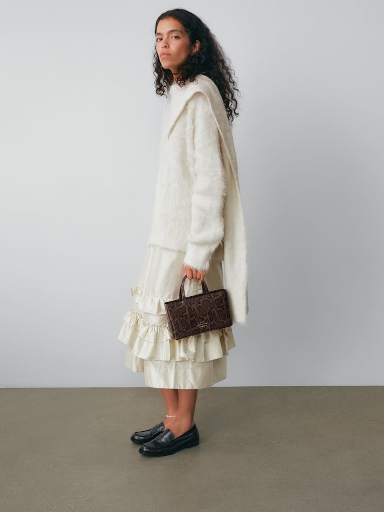 Small Tote Bag “brown python”