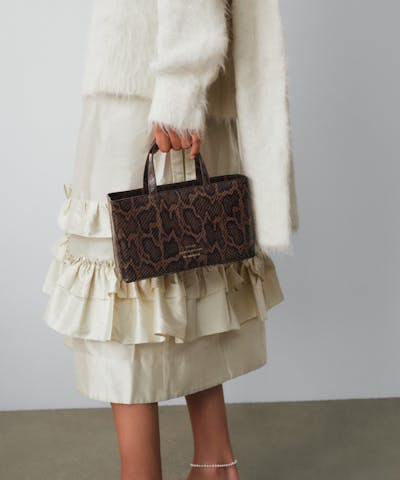Small Tote Bag “brown python”