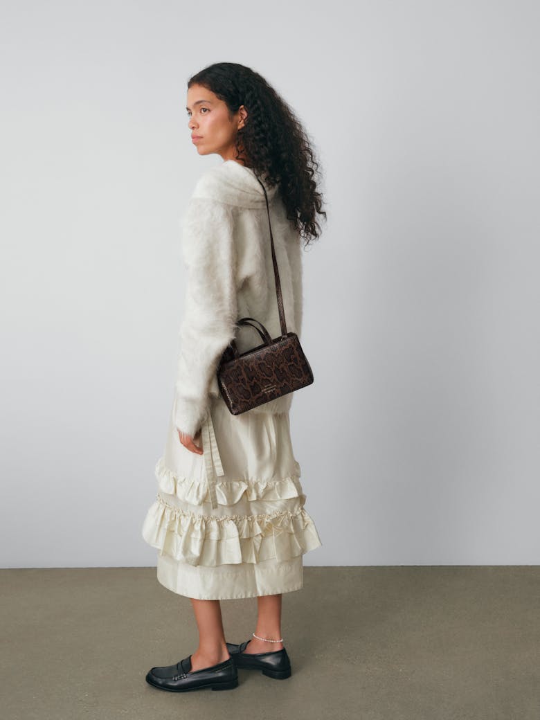 Small Tote Bag “brown python”