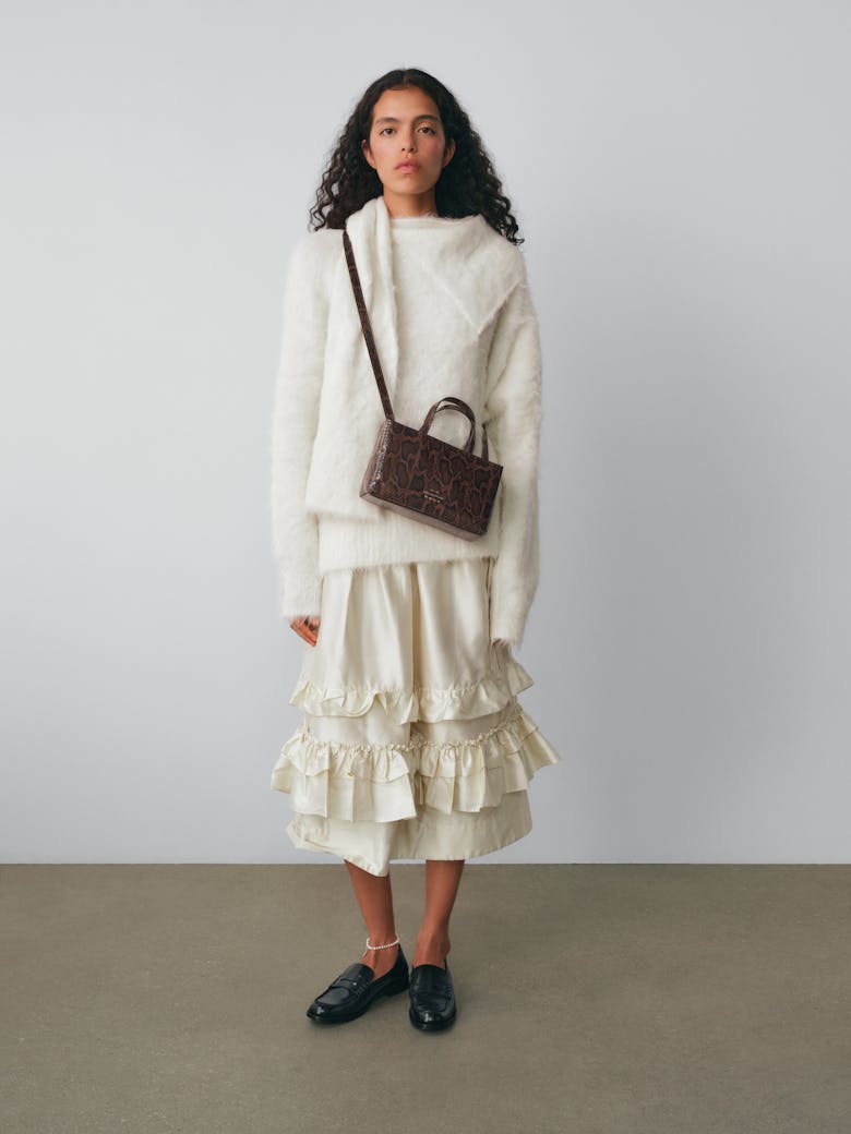 Small Tote Bag “brown python”