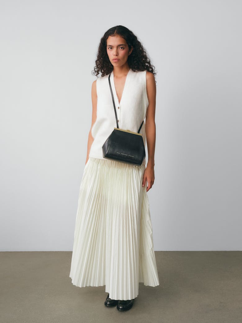 Tall “Vintage” Frame Bag “black lizard”