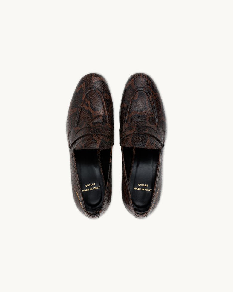 Classic Loafers “brown python”