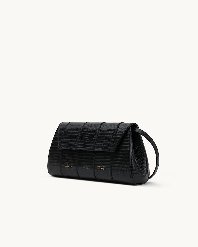 Small Envelope Clutch “black lizard”