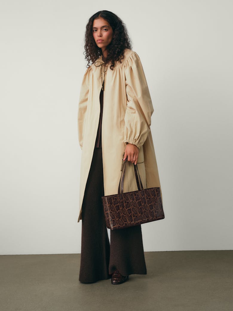 Big Tote Bag “brown python”