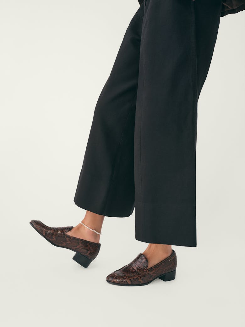 Classic Loafers “brown python”