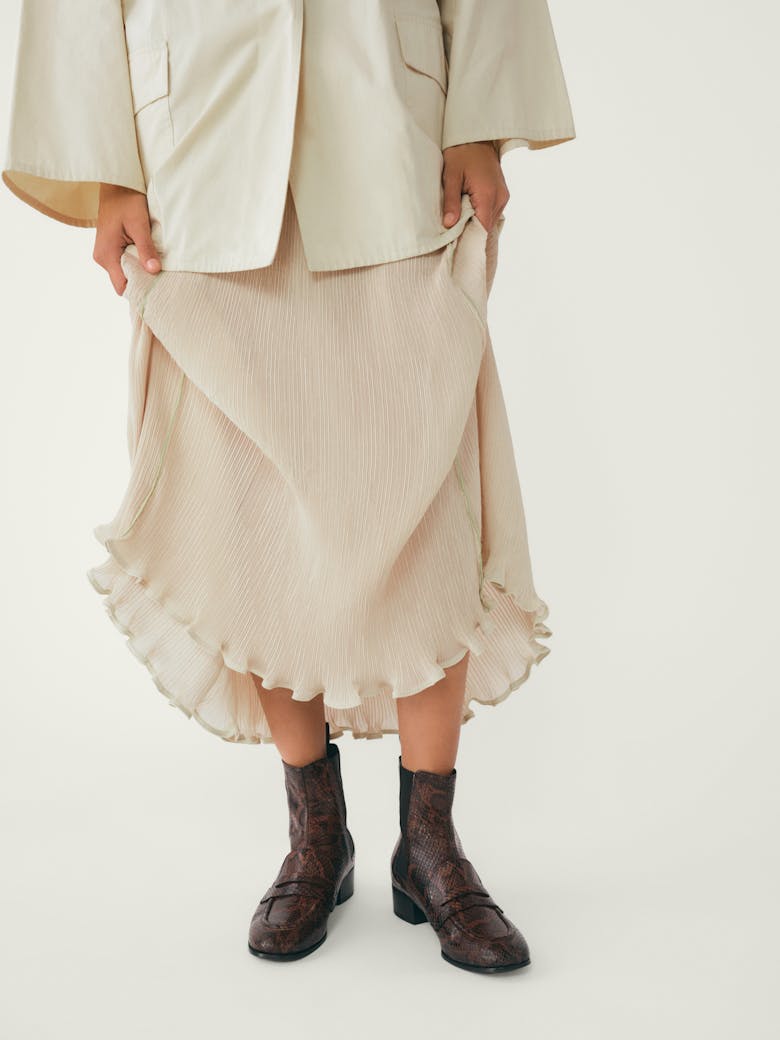 Loafer Booties “brown python”