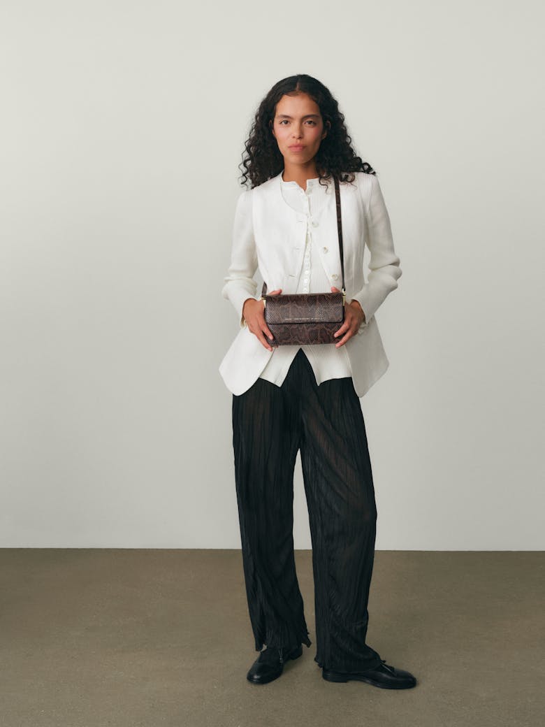 Medium Shoulder Bag “brown python”