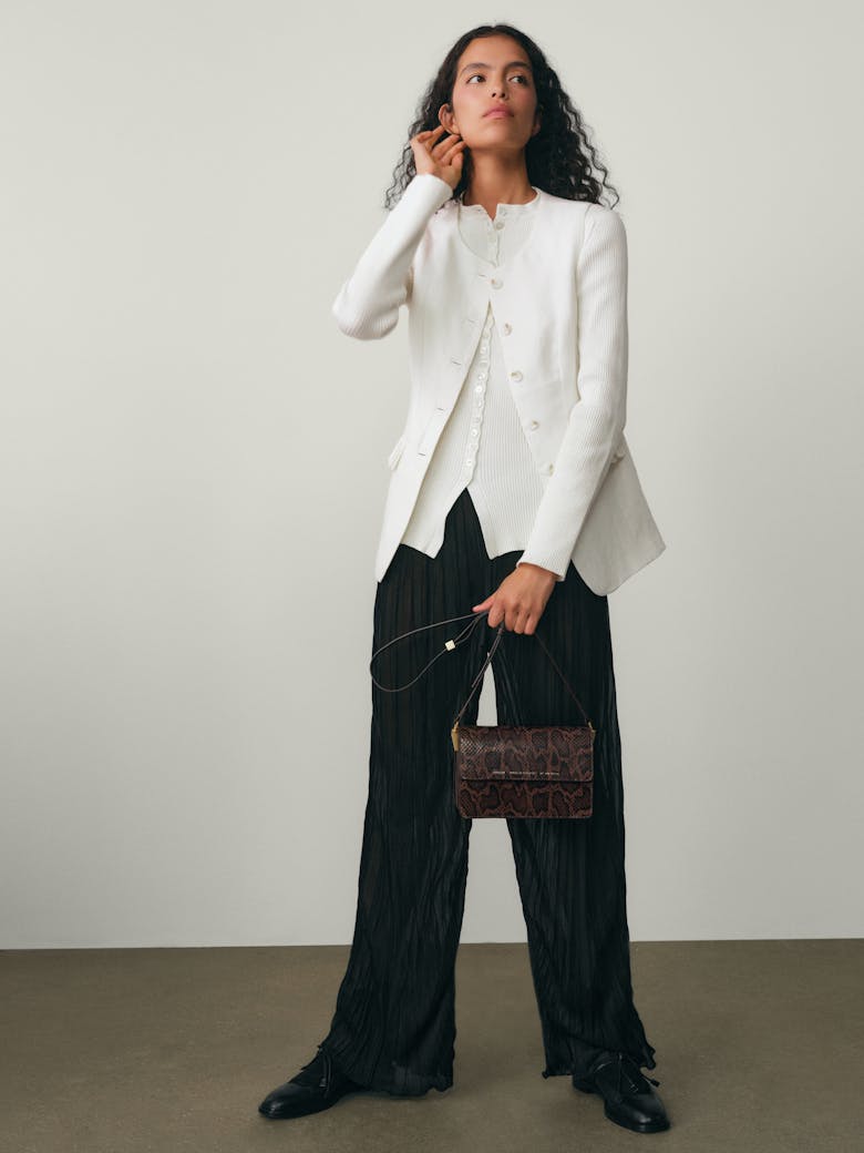 Medium Shoulder Bag “brown python”