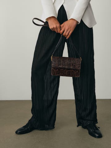 Medium Shoulder Bag “brown python”