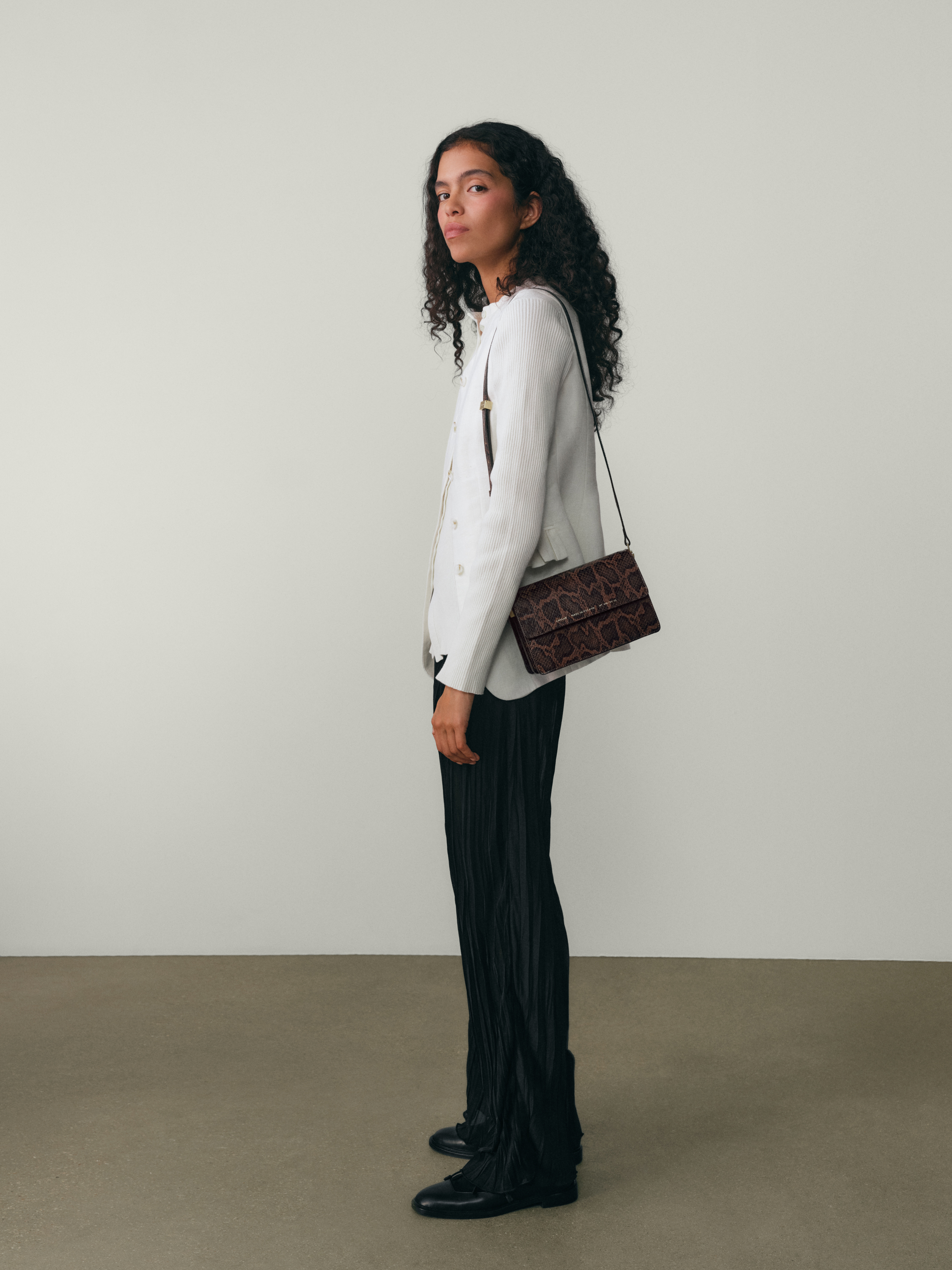 Medium Shoulder Bag “brown python” - Chylak